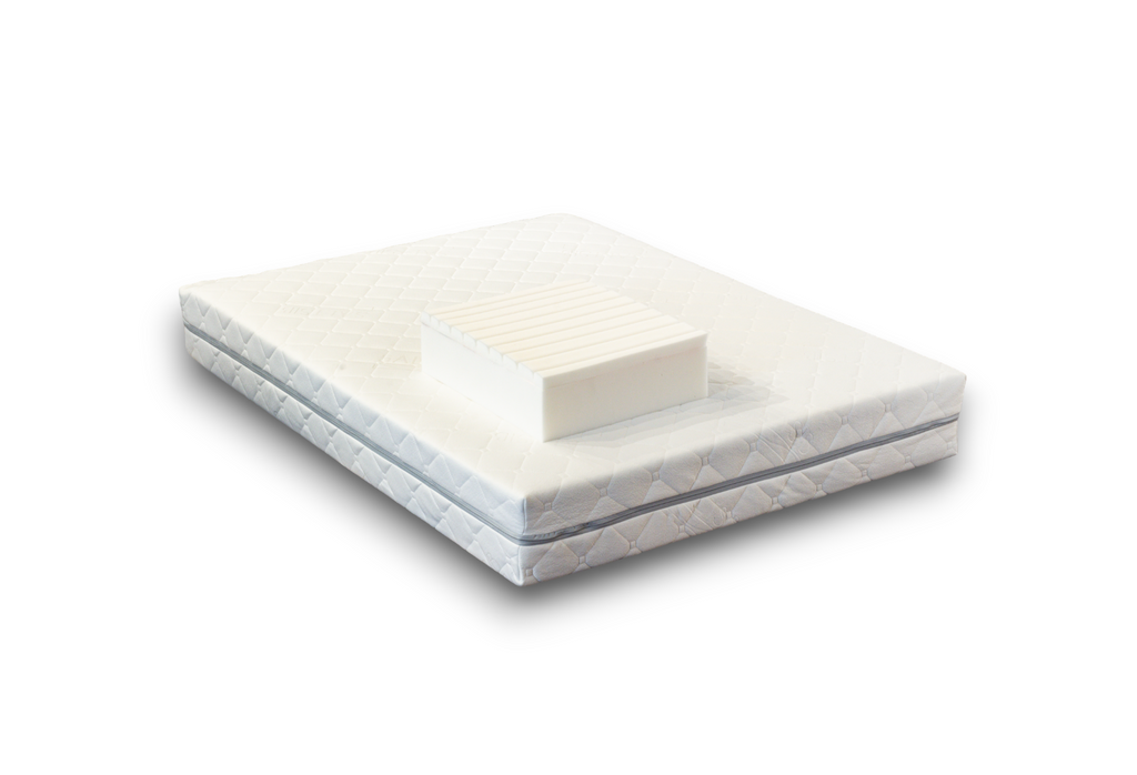 Mattress topper on a white background