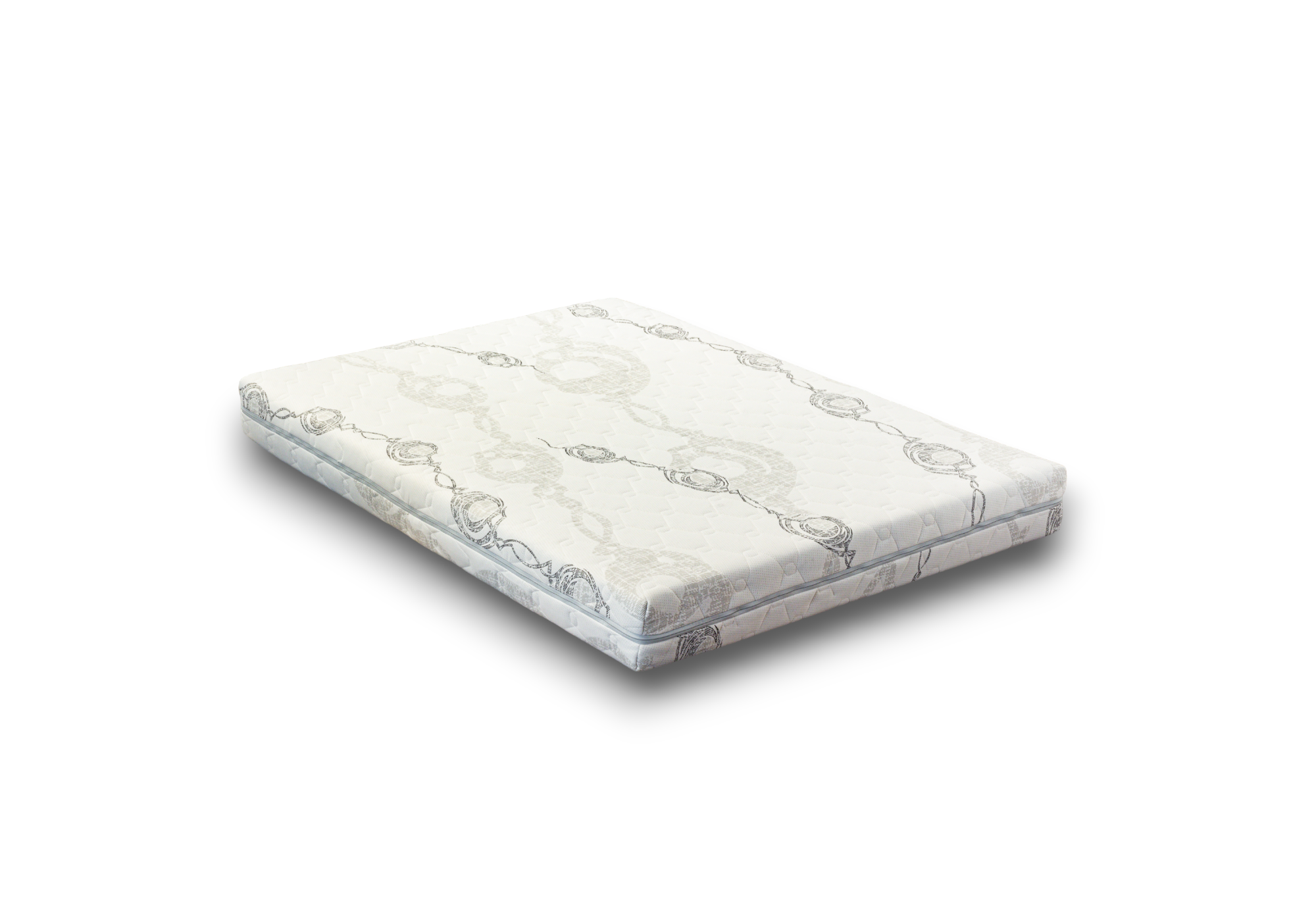 Mattress with floral pattern on a white background